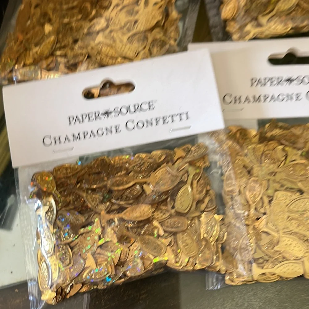 Champagne confetti from Paper Source new in bag fun for holiday parties 4 bags